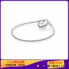 Pulseira Cadeado do Amor Panjia de Cobre Branco Banhado a Prata com Contas Pulseira de Corrente Espinha de Cobra Fashion Acessórios DIY com Contas