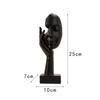 Escultura de figura abstrata de luxo moderno em estilo europeu de 25 cm, ornamentos de resina, artesanato, decoração de entrada para sala de estar