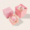 Colar Europeu e Americano Simples de Aço Inoxidável com Banho de Ouro 18K Ouro Rosa Corrente O Pingente Love Presente para Namoradas