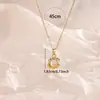 Luochen Venta Caliente Transfronteriza Serie Océano Zirconia Incrustada Forma de Concha Collar Colgante Nicho Lujo Ligero Temperamento Cadena de Clavícula