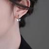 S999 Sterling Silver Fritillaria Bow Ear Ring High-end Elegante Estilo Doce Tassel Brincos Moda Light Brincos de Luxo