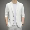 Traje pequeño de una sola capa para hombre, estilo coreano, de negocios, secado rápido, primavera, otoño, verano, chaqueta de traje protector solar, moda, venta al por mayor