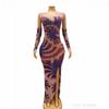 Nova Roupa de Performance Boate Bar Luxuosa Sexy Quente Diamante Roupa de Performance Festa Evento Vestido Vestido Slim Fit