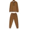 Traje deportivo con forro polar para mujer Otoño e Invierno 2024 Nueva Moda Holgado Reductor de Edad Madre de Mediana Edad Casual Deportivo Conjunto de dos piezas