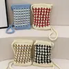 Bolsa de celular tecida da moda para mulheres, nova bolsa transversal casual de férias primavera 2026, bolsa de ombro de praia fresca e simples