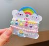 Pulsera Acrílica para Niños de Venta Caliente Transfronteriza con Cuentas a Mano Colorida de Dibujos Animados Fruta Niñita Versátil Juego de Joyería