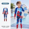 Traje de baño Disney para Niños 2026 Modelo Nuevo, de una Pieza con Mangas Largas y Pantalones Largos, Traje de Baño de Dibujos Animados para Niños Pequeños, Verano