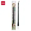 Materiales de Enseñanza Deli Hw187 Compatibles con Pinceles de Caligrafía para Estudiantes: Pelo de Lobo, Pelo Mixto, Pelo de Cabra, Tamaño Pequeño, Tamaño Grande, Tamaño Mediano (Negro) (1 Pieza/Bolsa)