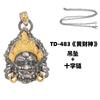 Chiba Taiyin Personalidad Retro Moda Nacional Estilo Nacional Tallado a Doble Cara Tridimensional Dios Amarillo de la Riqueza Collar Colgante Joyería