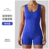 Macacão de Yoga Fashion Sem Costura, Justo Feminino Sem Mangas Costas Abertas Cintura Alta Fitness Esporte Uso ao Ar Livre Yoga