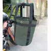 Bolsa de ferramentas grande e de grande capacidade, verde militar, para eletricista, técnico de instalação e manutenção de ar condicionado, em lona espessa, multifuncional para trabalhos em madeira.