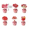 Set de Suministros para Decoración de Fiesta de San Valentín Transfronteriza Bandera Roja con Purpurina de San Valentín Globo Tamaño Pastel