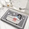 Tapete de Chão para Banheiro de Veludo Agrupado Flocado Fofo Espessado Antiderrapante Absorvente de Água Tapete de Chão Doméstico para Chão de Banheiro Temu