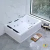 Tina de hidromasaje exterior acrílica de doble tamaño para parejas, con funciones de surf y masaje, con control de temperatura, adecuada para uso doméstico y diseñada para adultos