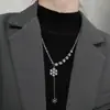 Collar Colgante de Copo de Nieve Full Diamante de Gama Alta 2022 Nueva Cadena de Clavícula de Moda para Mujer Accesorios de Cadena para Suéter Simples y Elegantes