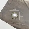 Acessórios Quadrados Retrô com Strass e Pérolas Ornamentos Barrocos Elegantes Acessórios de Cabelo Artesanais Acessórios de Costura DIY Patches