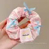 Suave con el cabello, elegante y con estilo, scrunchie, pasador de malla floral pequeño estilo coreano, accesorio para el cabello plisado de estilo de hada