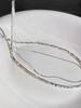 Estilo Frío Simple Ins Plateado Roto Empalme Cadena Hueso de Serpiente Muy Fina Collar de Doble Capa Cadena de Cuello Apilada Fina Destello Metálico Plateado