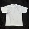 Y2k calle alta retro americano gótico punk vintage tendencia oscura suéter holgado camiseta de manga corta estampada
