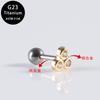 Aretes Perforados Aretes de Studs Cocleares Titanio G23 Rosca Interna Studs para Labio Studs para Hélice Auricular Moda F Titanio Cartílago