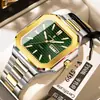 Poedagar/Marca Suiza 672 Calendario Doble Reloj para Hombre Resistente al Agua Luminoso de Lujo Reloj de Cuarzo
