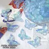 Mariposa de vidrio tallado 20x30 mm al por mayor con agujero vertical, alas tridimensionales, materiales para DIY de pulseras y collares hechos a mano