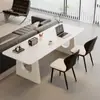 Escritorio de Losa de Roca de Lujo, Escritorio de Trabajo, Escritorio de Escritura, Mesa Larga, Escritorio Grande de Oficina, Escritorio para Computadora, Mesa de Comedor de Losa de Roca