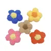 Accesorios de Flor de Pompon Tejida de Color Flor de Pompon Tejida con Lana DIY Ropa para Niños Calzado Sombrero Accesorios para Pasador de Pelo