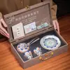 Tetera de Plata Dorada Dunhuang Xishi, Una Tetera y Dos Tazas, Tetera, Taza de Té, Juego de Té, Regalo para Otros, Regalo del Patrimonio Cultural Inmaterial