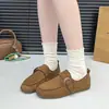 Nuevos mocasines slip-on de suela blanda y talla grande para mujer, versátiles y fáciles de llevar, con detalles de hebilla, en estilo retro