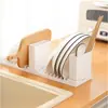Tazón Plegable para Coser y Plato Estilo Japonés Dos en Uno Tubo para Palillos Estante de Secado Almacenamiento Estante de Almacenamiento de Cocina Xiyin Transfronterizo