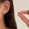 Aretes de mariposa de cristal degradado azul hielo sal de mar de verano, diseño nicho, aretes Mori de perla de imitación, aretes de alta gama