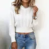 Otoño/Invierno 2026 Venta Caliente Suéter Corto de Punto Trenzado Europeo y Americano con Ajuste en la Cintura Estación Independiente Amazon Transfronterizo Ropa para Mujer