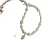 Colar de Pérolas Cubo de Açúcar Estilo Francês para Mulheres, Luxo Leve, Elegante, Corrente de Clavícula de Alta Qualidade, Requintado, Moderno, Acessório de Corrente de Pescoço Versátil