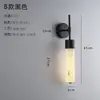Nova Lâmpada de Parede Chinesa Simples com Haste Longa, Fundo de Mármore Falso, Lâmpada para Corredor de Hotel, Villa, Escritório de Vendas, Hall, Tecido, Ferro