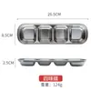 Plato para Condimentos de Acero Inoxidable 304, Plato Dividido para Condimentos, Plato para Salsa de Barbacoa, Utensilio Doméstico de Tres Compartimentos Estilo Japonés