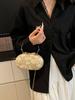 Bolso de Cadena Versátil para Mujer 2025 Primavera Nuevo Bolso Cuadrado Pequeño Calado Bolso de Negocios para Cena de Hombro Único de Mano Cruzado