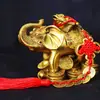 Latón sobre los adornos de sapo dorado grandes y medianos trompeta montando decoración del hogar artesanías