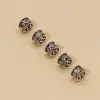 Fábrica Plata de ley 925 Plata tailandesa Accesorios para pulseras DIY Tarjeta de pulsera de cristal Cuentas de posicionamiento Cuentas de llanta huecas grandes Xiangyun con agujero grande