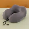 Almohada de Viaje en Forma de U para el Cuello, Almohada Portátil para Avión, Reposacabezas para el Cuello de Coche, para Dormir en Viajes Largos, Almohada Cervical en Forma de U para Trenes de Alta Velocidad