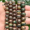8/10mm Verde Linha Única Estilo Antigo Contas Dzi Ágata Redondas Acessórios para Joias DIY Pulseira Produtos Semi-Acabados Atacado