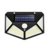 Luz solar de indução para pátio externo, iluminação de carregamento doméstico, 100 LEDs, à prova d'água em quatro lados, luz de parede solar externa