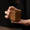 Taza de Cerámica Vintage Flor de Dios con Esmalte, Taza de Té para el Hogar, Taza de Maestro, Taza de Degustación para Juego de Té Kung Fu, Taza Individual, Taza Personal