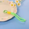 Pin Frijol Tejido a Mano Corto Lanyard para Llaves Llavero de Muñeca Simple Colgante de Bolsa de Color Material Accesorios
