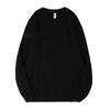 Camiseta de Manga Longa Waffle Pesado 270g Gola Redonda Solta Cor Sólida Branca Camiseta Básica Masculina e Feminina Roupas de Moda Masculina
