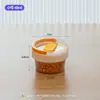 Mini Pastillero para Uso Diario, de Mano, Tapa Giratoria, Grado Alimenticio, Sellado, a Prueba de Humedad, Transparente, con Asa, Frasco
