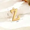 Pingentes de Letra Espelhados em Aço Inoxidável A-Z em Estoque, Cor Dourada 18K, Acessórios de 26 Letras Pingentes para Joias DIY