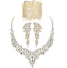 Collar de Cristal Estilo Chen Hao Transfronterizo para Mujer, Venta Directa del Fabricante, Estilo Indio Dubái para Novias