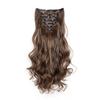 Peluca de comercio exterior para mujer, cabello ondulado grande, clip BB, tarjeta para el cabello, conjunto de siete piezas, Europa y Estados Unidos, 16 tarjetas, pieza de cabello de fibra química, peluca