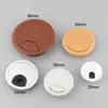 Tapa de agujero pasante para escritorio de computadora de plástico 50 caja de pasamuros tapón de agujero blanco escritorio 60 anillo decorativo de agujero pasante redondo